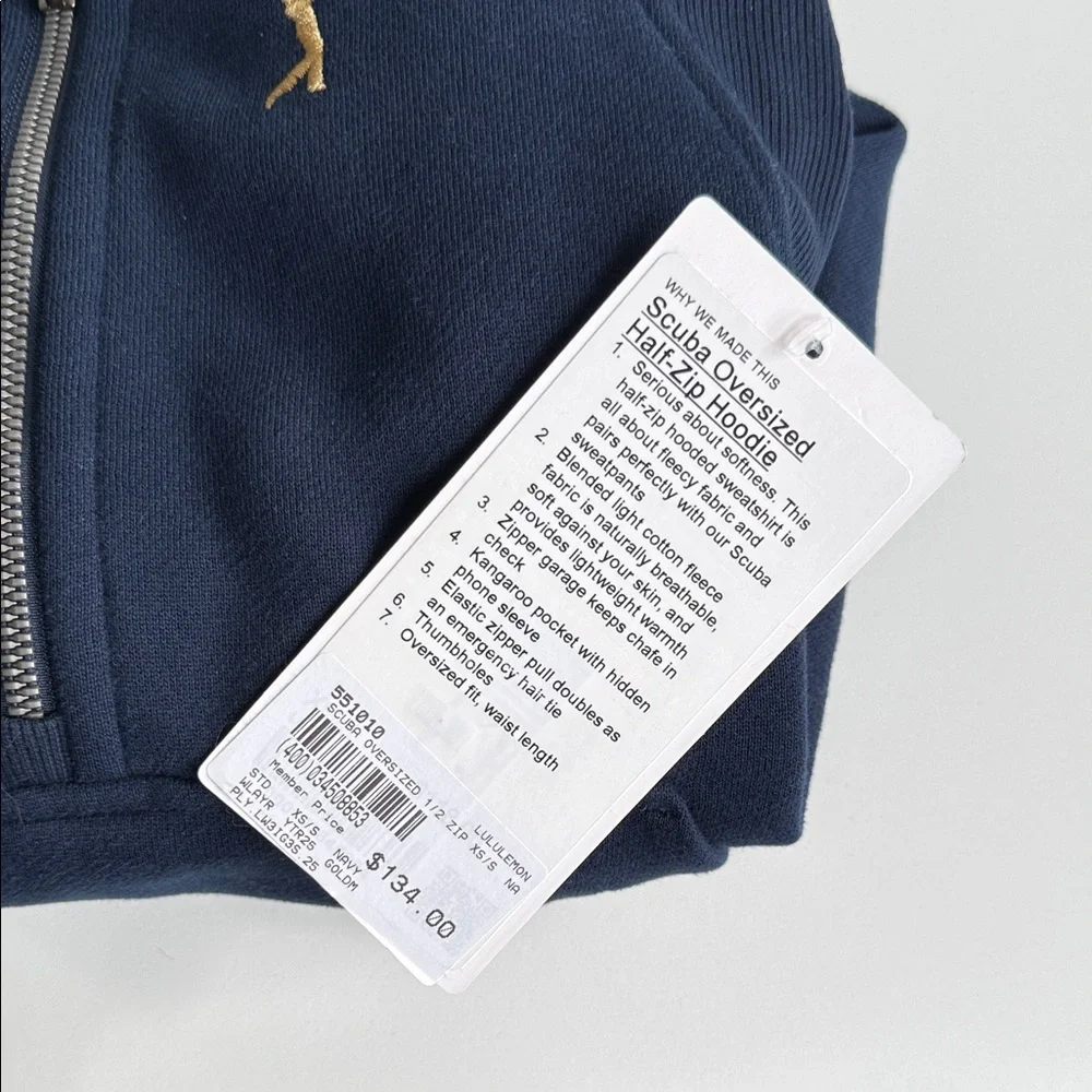 Lululemon PLAYERS championship PGA Tour Gold Man embroidered Half-Zip Hoodie - Picture 3 of 5